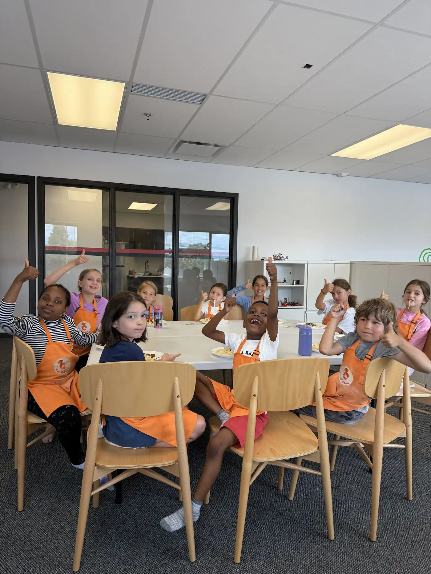 Students on a Cookiddoo school cooking field trip in Kanata, Ottawa